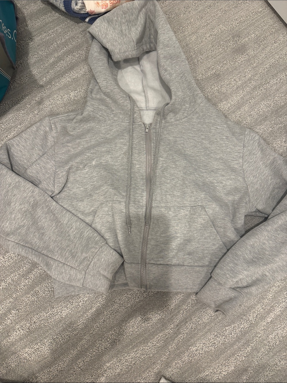 Grey Zip-Up Hoodie Jacket